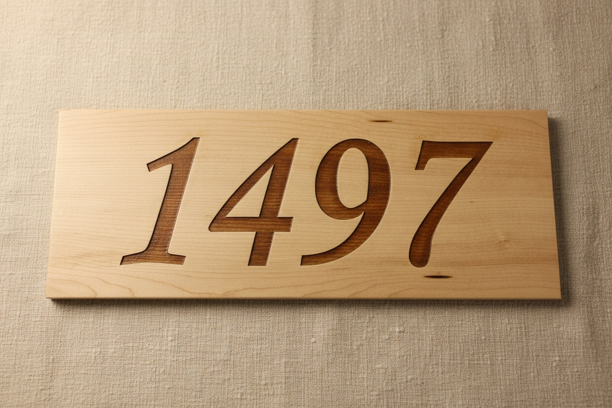 🏡 Plaque de numéro civique personnalisée en bois