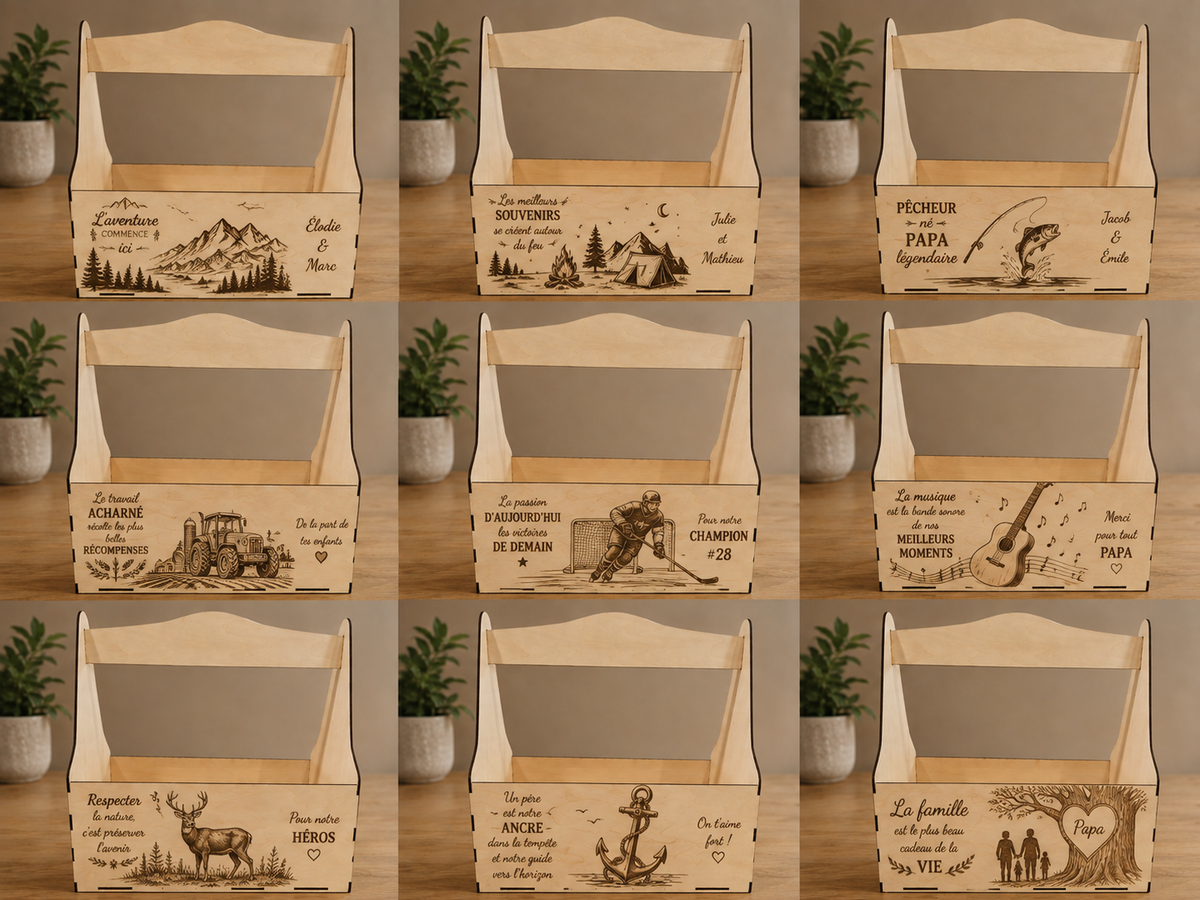 🪵 Panier en bois personnalisé — Une création unique