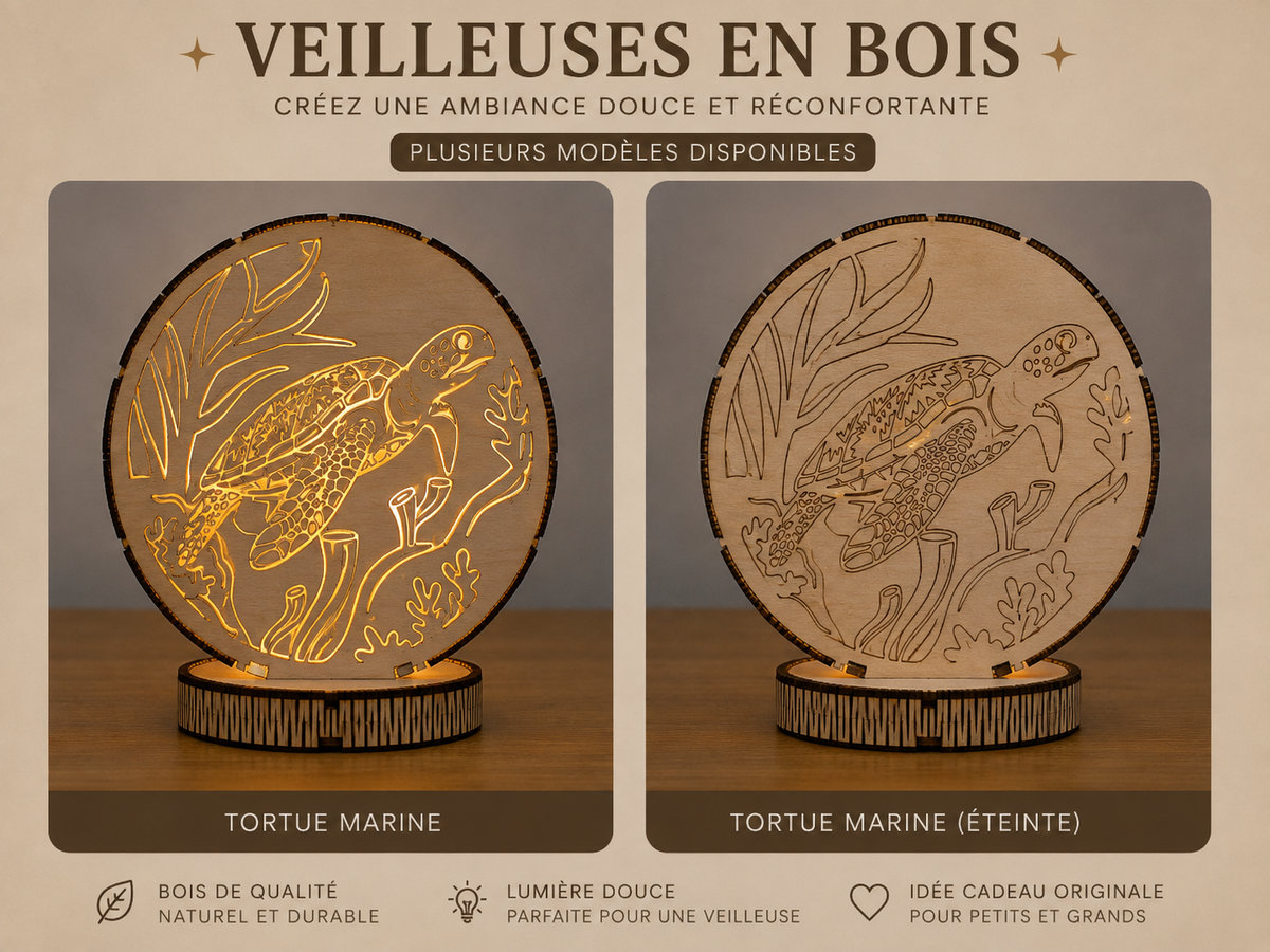 Veilleuse personnalisée – Hérisson sous les étoiles