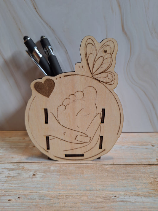 ✏️ Porte-crayons personnalisé en bois