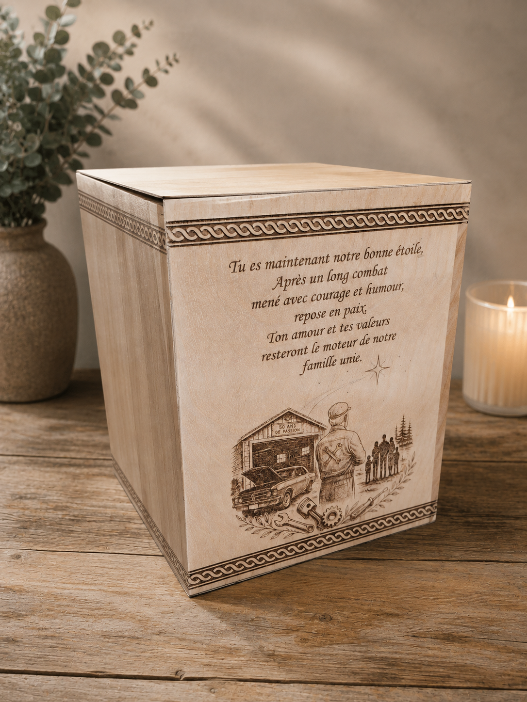 🕊️ Urne commémorative personnalisée